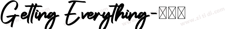 Getting Everything字体转换